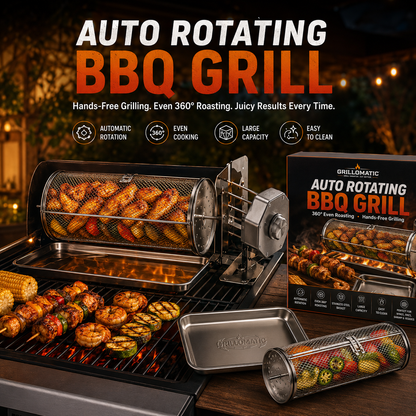 🎁 Warehouse Clearance🏆 10,000 Sold This Week✨🔥 Automatic Rotating BBQ Grill Rack